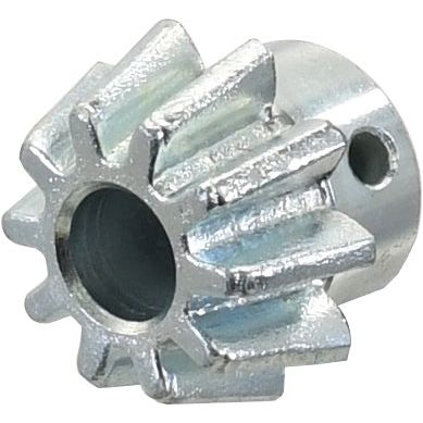 Close-up of the Levelling Box Gear & Washer by Sparex (Part No. S.66315), a silver metallic gear with 10 splines and multiple teeth, viewed from a slight angle, commonly used in Ford/New Holland tractors.