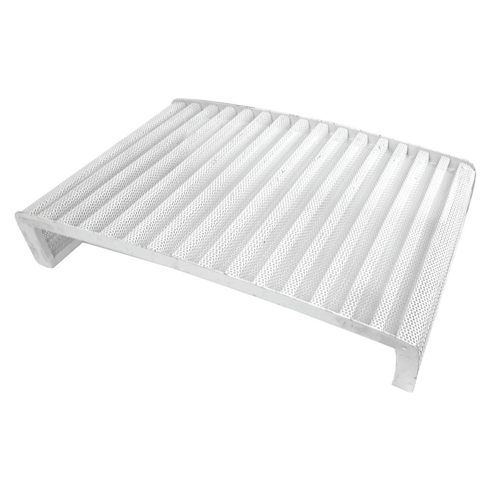 The Sparex Front Grille (Sparex Part No. S.66318), characterized by its white metal slatted design reminiscent of a grille, is displayed in a slightly angled view.