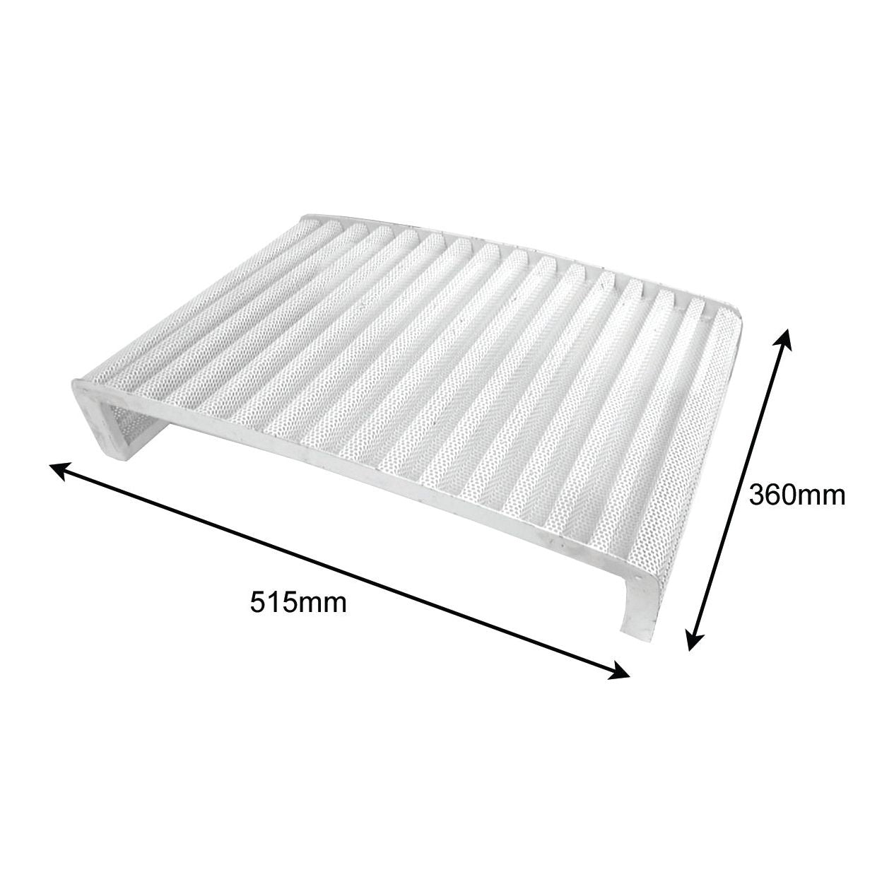 The Sparex Front Grille, part number S.66318, is a white ventilated metal shelf measuring 515mm in width and 360mm in depth.
