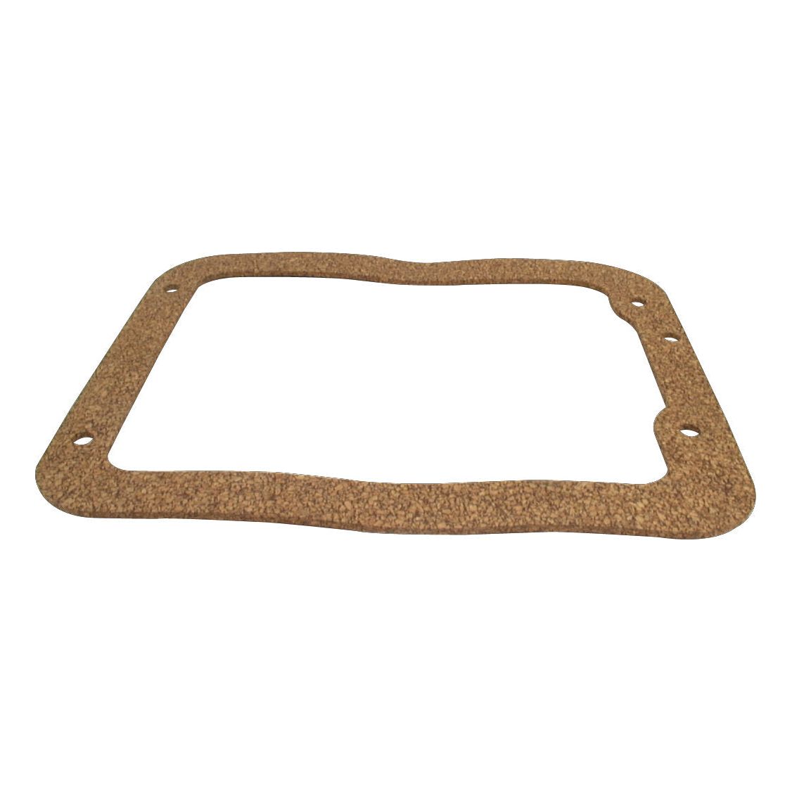 A rectangular transmission gasket with four holes, used as a sealing component in Sparex machinery or transmission engines. (Sparex Part No. S.66321)