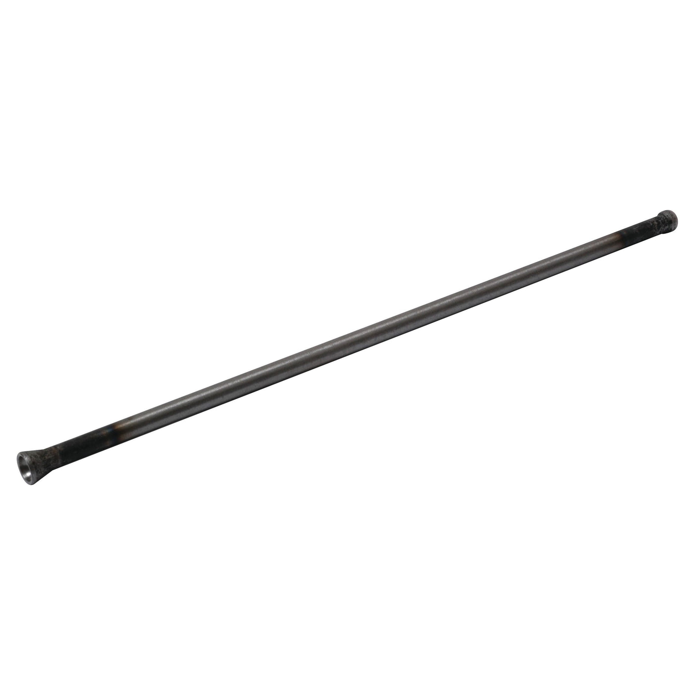 A long, straight metal push rod with slightly flared ends, isolated on a white background—compatible with Ford/New Holland machinery. This is the Push Rod from Sparex (Part No. S.66363).