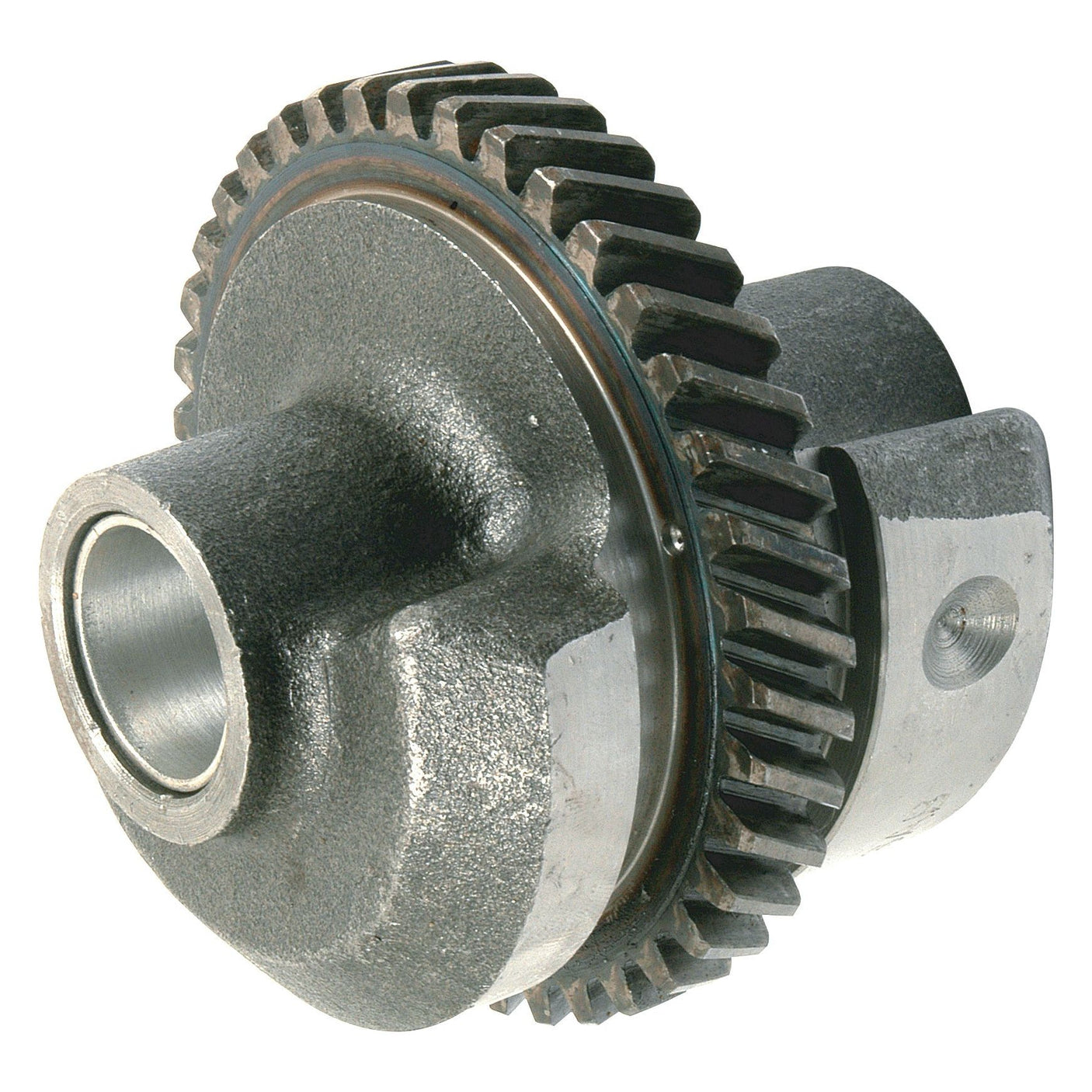 The Sparex Balancer Gear (Part No. S.66485) is a metal gear with a precise teeth design, featuring a central cylindrical opening and robust construction, ideal for use in Ford/New Holland machinery.