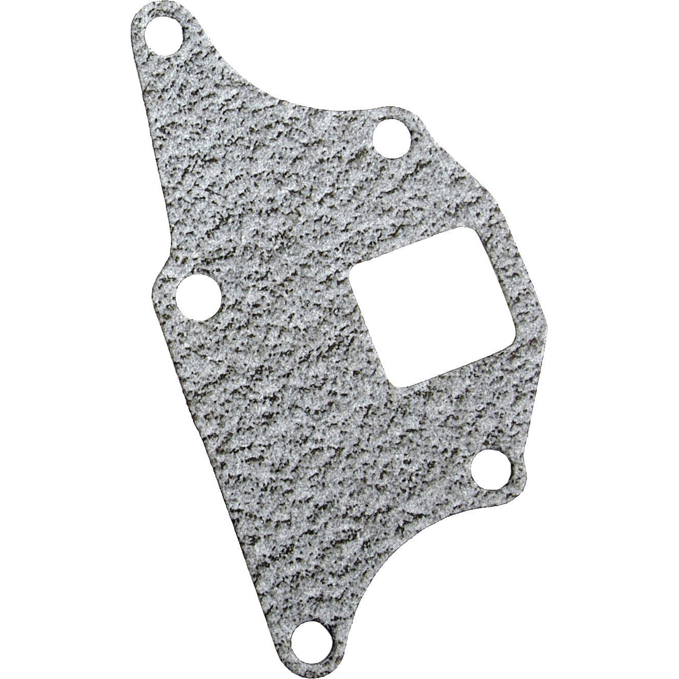 The Water Pump Gasket from Sparex (Part No. S.66627) is a gray, irregularly-shaped metal gasket specifically designed for Ford/New Holland water pumps, featuring bolt holes and a central rectangular cutout.