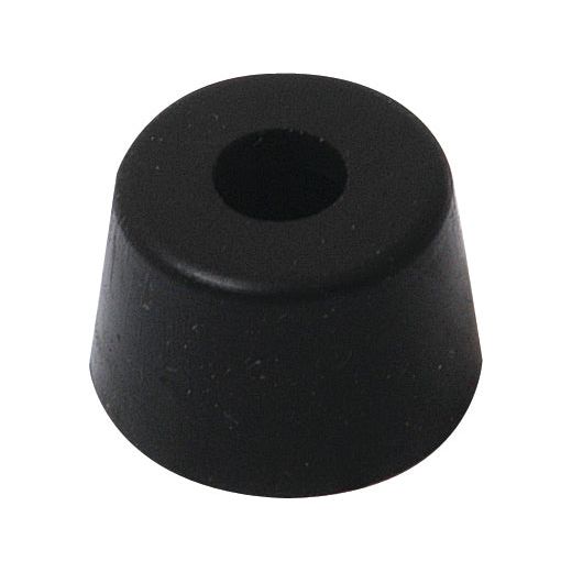 A black, cylindrical rubber bumper with a center hole compatible with Ford New Holland machinery, known as the Valve Stem Seal - Inlet (Sparex Part No. S.66798) from Sparex.