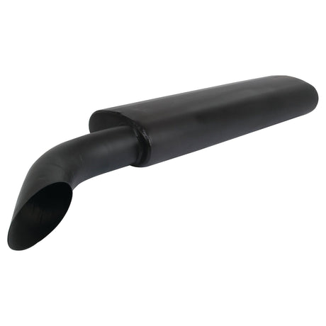 A Sparex Silencer - Vertical - S.66802 exhaust pipe with a black, cylindrical body and an angled end, featuring heat-resistant paint for durability.