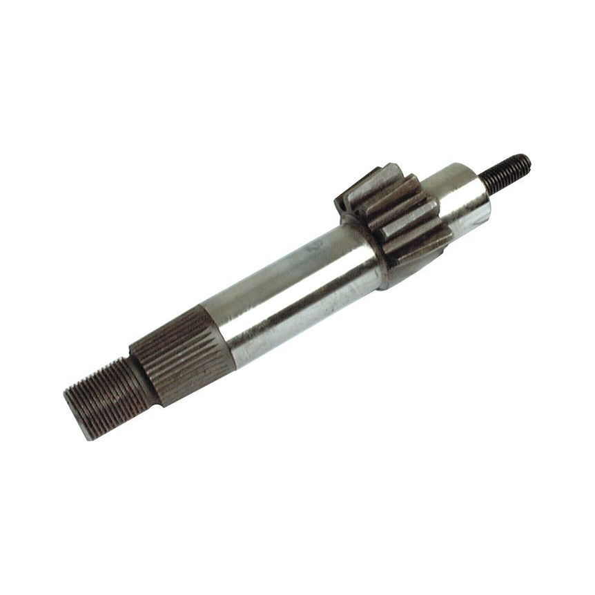 Introducing the Sparex Steering Sector (Sparex Part No. S.66828), a precision-engineered metal gear shaft featuring threaded ends and a central gear component, specifically designed for the Case IH Steering Sector.