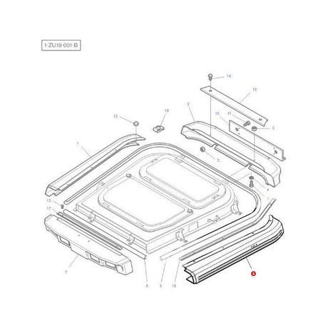 Massey Ferguson - Left Hand Trim - 3712832P1 - Farming Parts