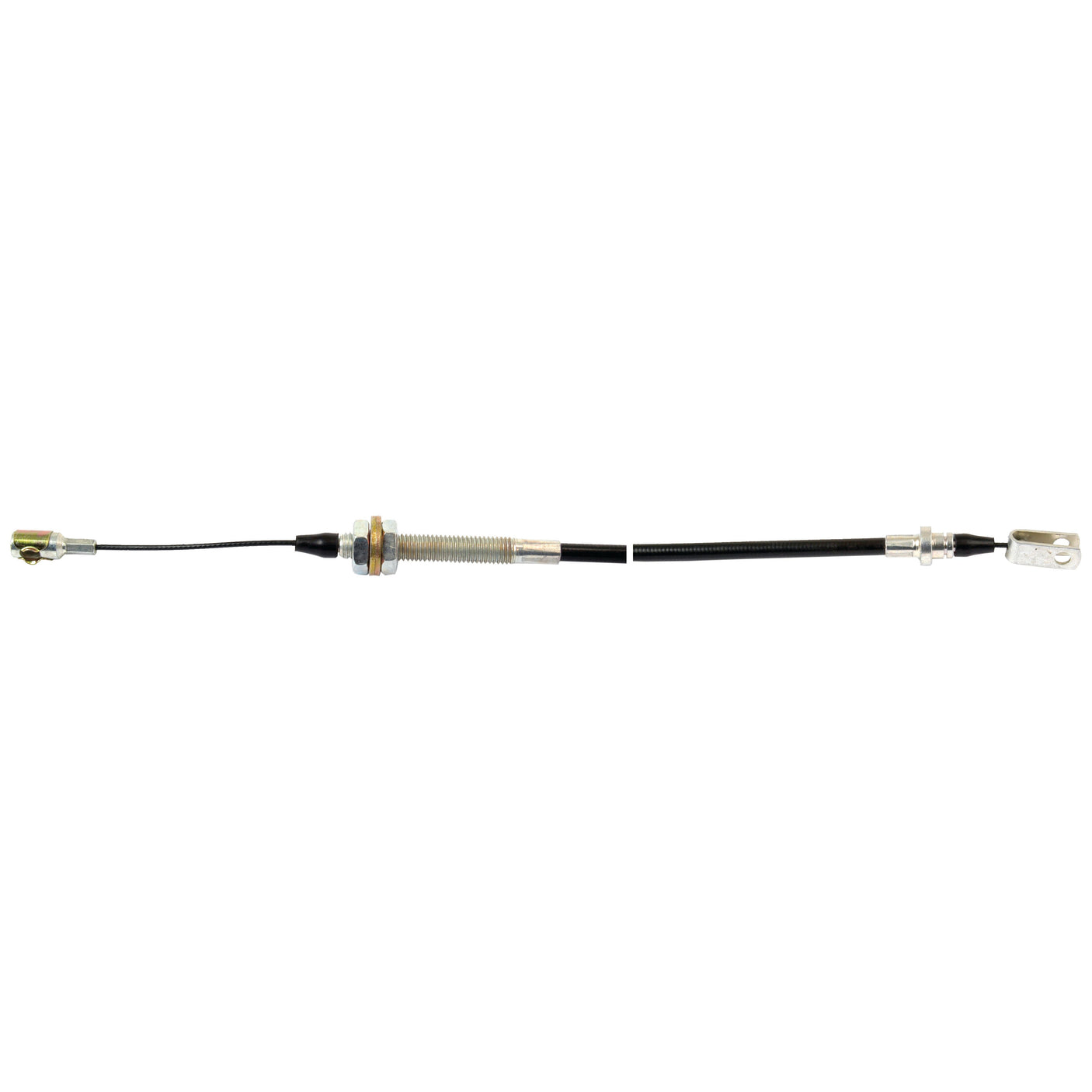 Image of the Sparex Hand Throttle Cable (Sparex Part No. S.66944) with threaded ends, connectors, and a flexible black outer casing, measuring 1940mm in length and suitable for Ford New Holland equipment.