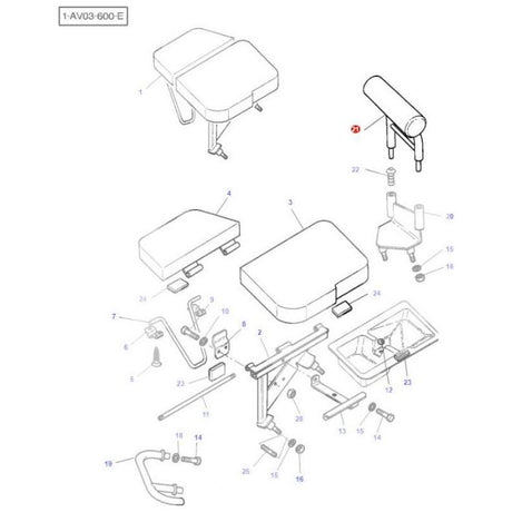 Massey Ferguson - Back Rest - 3779638M1 - Farming Parts