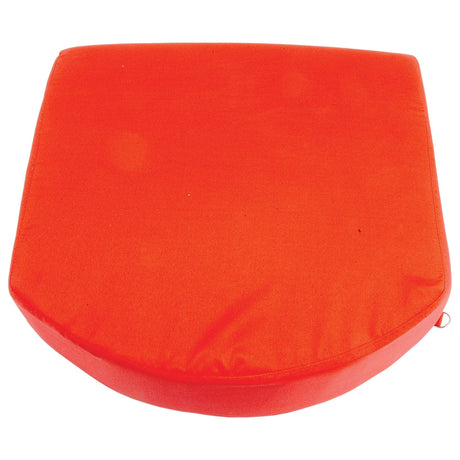 A red, wedge-shaped seat cushion (Seat Cushion - Red | Sparex Part No. S.670) from Sparex, displayed on a white background, with detailed product specifications available.