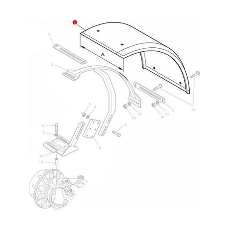 Massey Ferguson - Fender Skin 520mm - 3779567M3 - Farming Parts