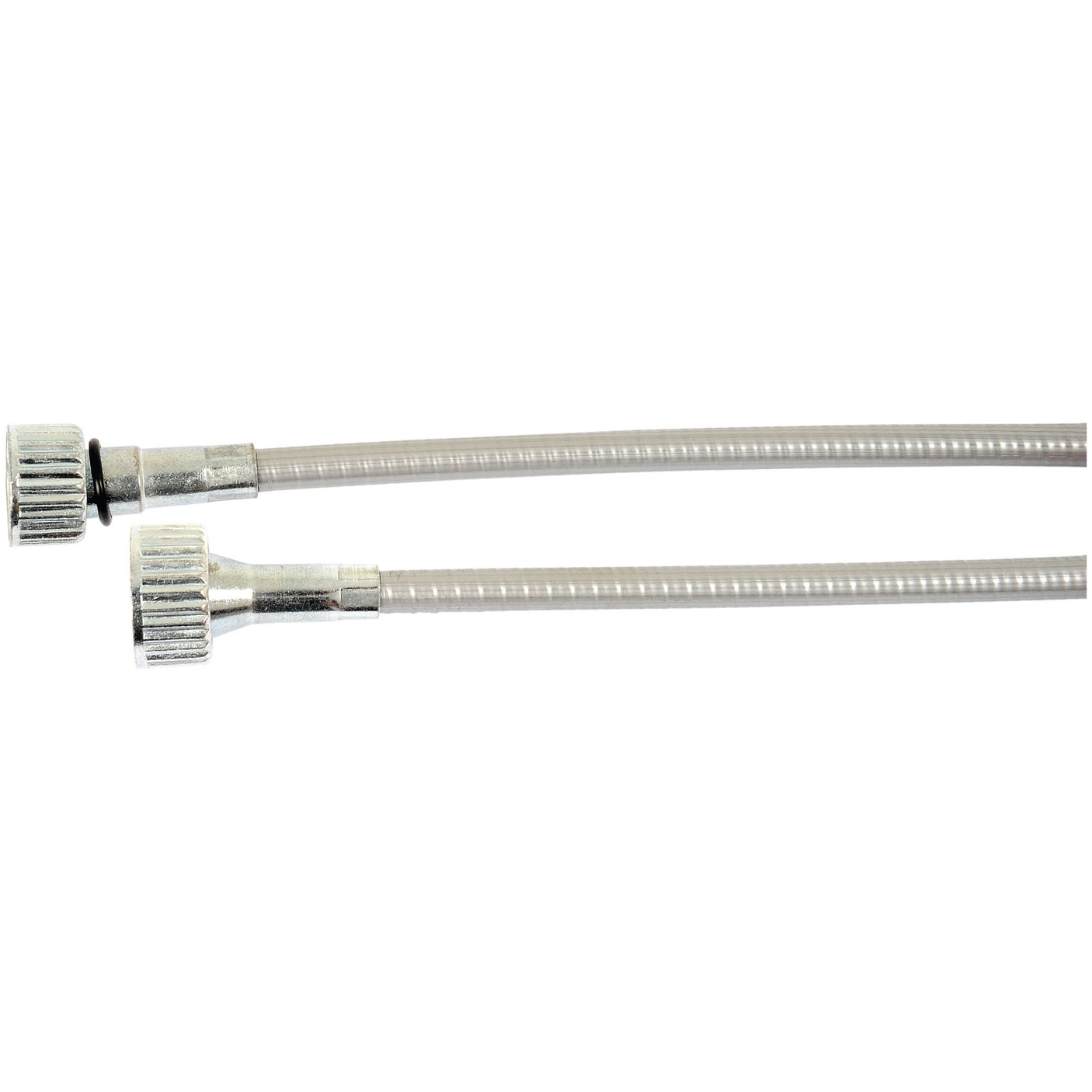 Two Sparex Drive Cables (Part No. S.67310) each have an outer cable length of 1278mm and a total length of 1300mm, with threaded connectors on both ends. The cables are silver in color and appear to be designed for mechanical connections or similar applications.