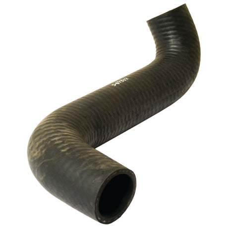 A black, curved rubber hose with a textured surface is shown against a white background. The Bottom Hose by Sparex, suitable for Valmet & Valtra models, has an inner diameter of 40mm at the smaller end and 41mm at the larger end (Sparex Part No. S.67332).