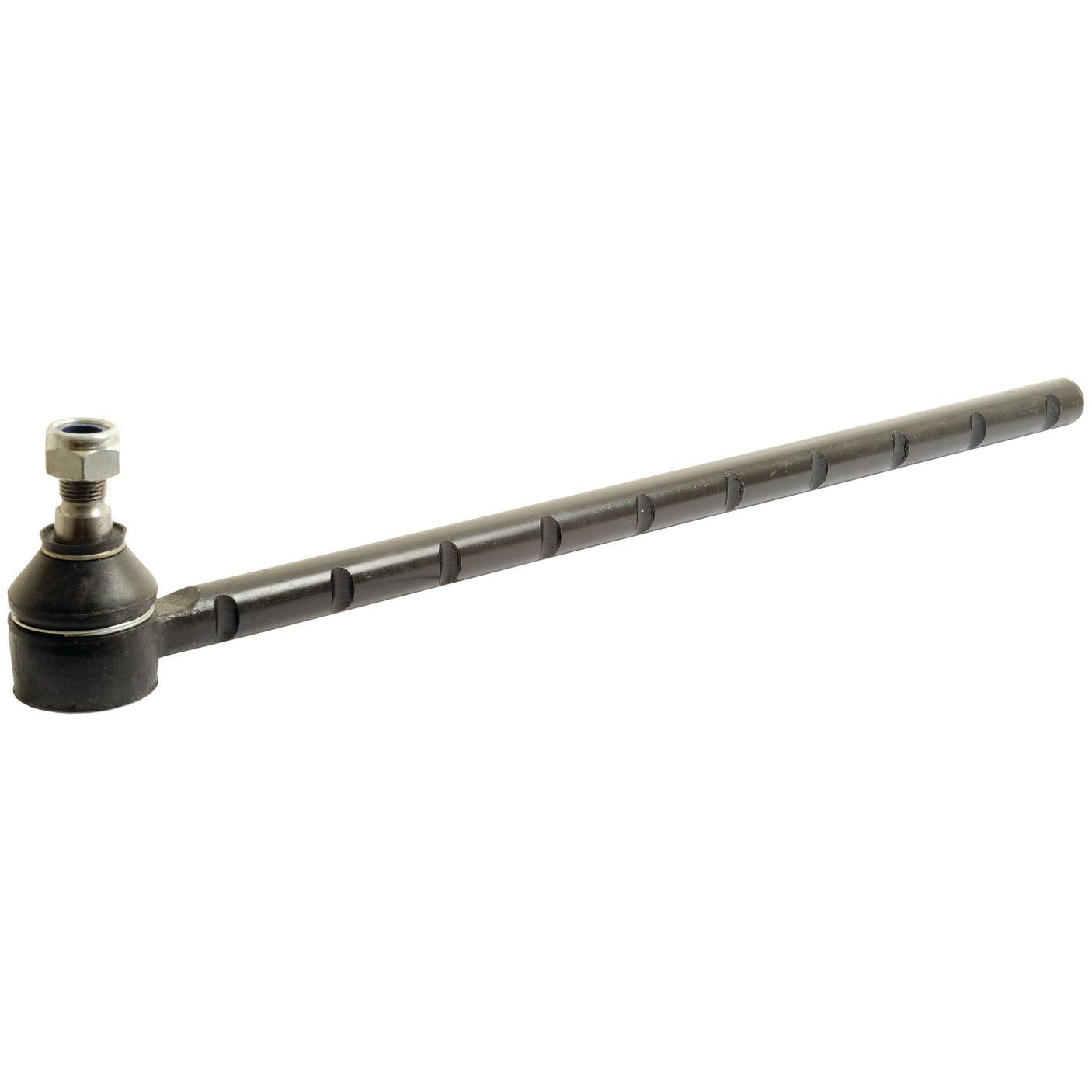 The Sparex Track Rod (S.67339) measures 523mm in length and features a long, ribbed metal rod with a ball joint at one end, along with precisely threaded outer sides for secure attachment.