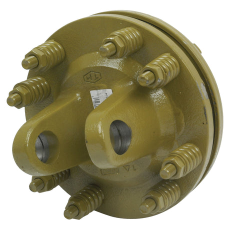 The Sparex PTO Friction Clutch (U/J Size: 30.2 x 106.5mm), with a 1 3/8''-6 Spline, painted in yellow, is used for connecting shafts in mechanical systems and features precision torque settings characteristic of the Italian Series AB7/A7.