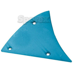 A blue, triangular metal sheet with three bolt holes, compatible with BS20 systems. Product name: "Lemken - Shin B2K R/H - 345 1000" by Lemken.