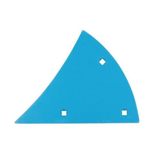 A blue, triangular piece of plastic with three square holes arranged in a triangular pattern, known as the Lemken Shin C2K L/H (part number 345 1005) from the brand Lemken.