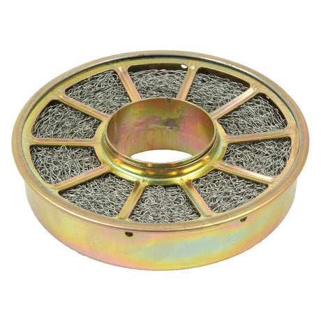 The Oil Bath Element - S.67576 by Sparex is a round metal filter featuring a 50mm OD mesh center and a radial support structure, commonly used for industrial applications such as oil baths or as a Sparex Filter.