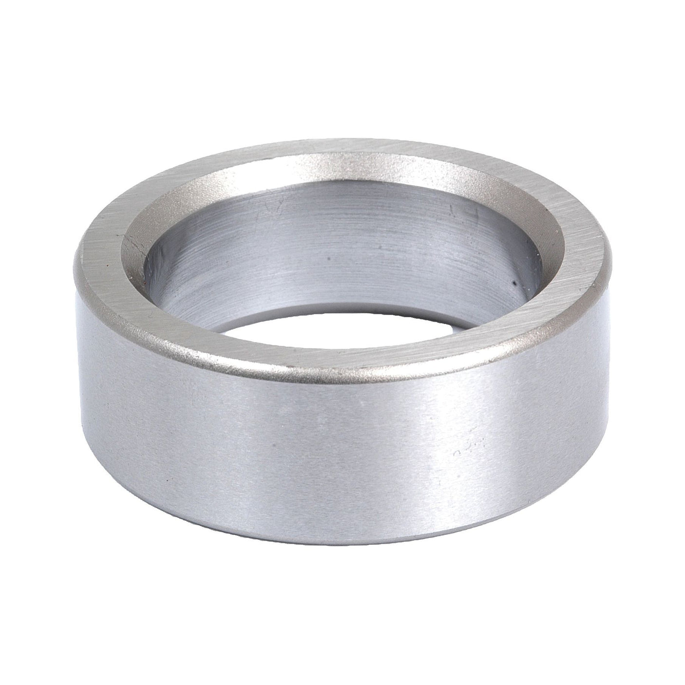 A cylindrical, silver metallic spacer ring with a hollow center is shown against a white background, resembling the quality Crankshaft Collar by Sparex (Part No. S.67688) used in Ford / New Holland 3230 tractors.