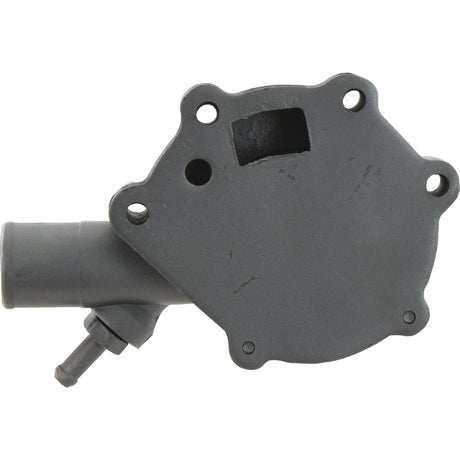 A gray mechanical component with an extended cylindrical part and five bolt holes, shown against a white background. Suitable for Bolens G152 and presented with an overall width of 160 mm, the Sparex Water Pump Assembly (Part No. S.67852) perfectly blends functionality with precision engineering.