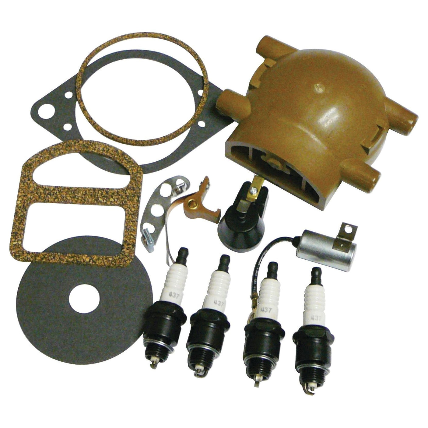 Ignition Kit | Sparex Part No.S.67876 includes gaskets, spark plugs, distributor cap, ignition points, and other automotive components for Ford and New Holland vehicles, from the trusted brand Sparex.