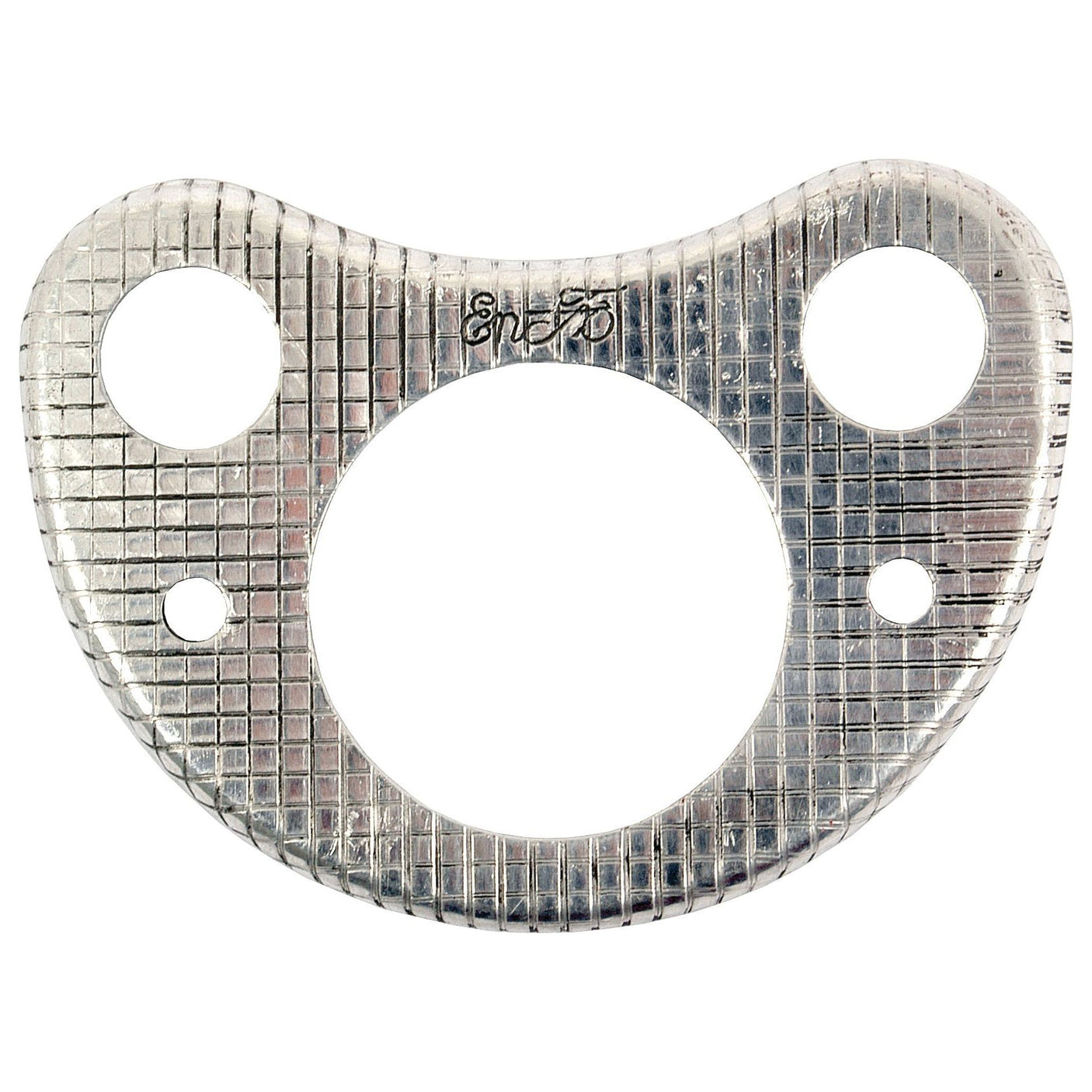 A Dashboard Panel Cover, branded as Sparex and identified by Sparex Part No. S.67921, is a metallic object with a grid pattern reminiscent of components found on classic Ford and New Holland Super Dexta tractors. It features a large central hole, two smaller circular holes at the top, and two smaller holes at the bottom.