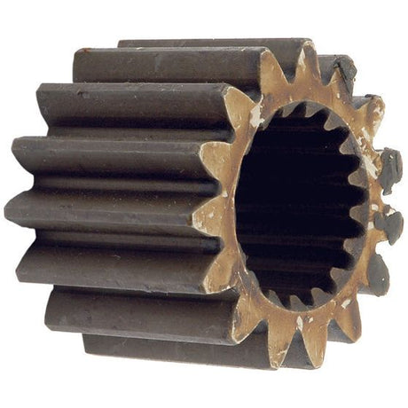 A planetary gear with straight teeth and a hollow center, showing some wear on the edges, similar to the Sparex Part No. S.67997 found in John Deere machinery or other Sparex parts.