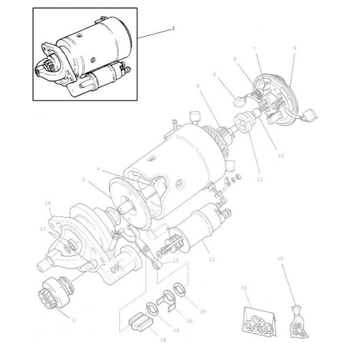 Massey Ferguson - Starter Motor - 3763362M94 - Farming Parts