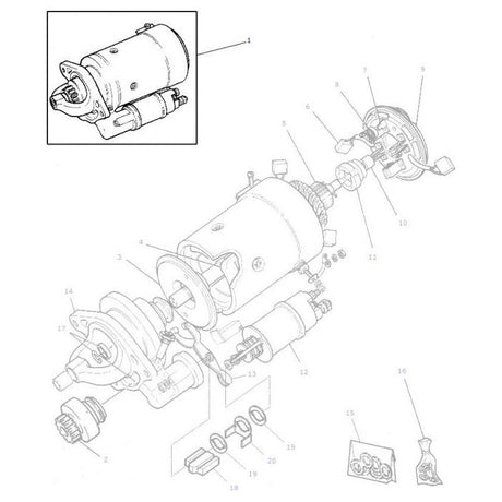 Massey Ferguson - Starter Motor - 3763362M94 - Farming Parts