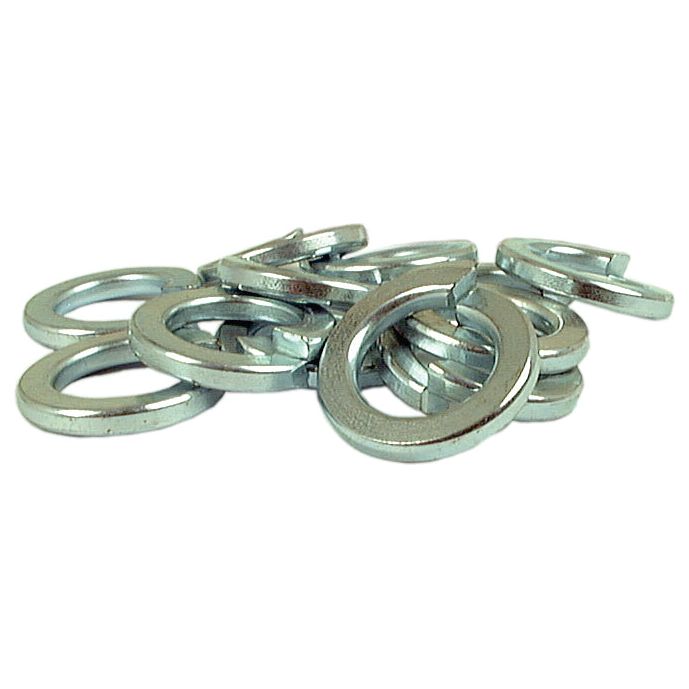 A collection of Sparex Metric Spring Washers (ID: 18mm, DIN Standard No. DIN 127A, Sparex Part No. S.6822), showcasing various angled views of their circular, open-ring design.