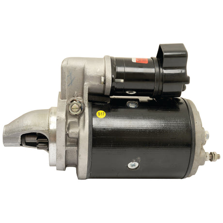 Image of the Starter Motor - 12V, 2.8Kw (Lucas TVS) by Sparex, featuring a silver metallic body and a black cylindrical component, isolated on a white background.