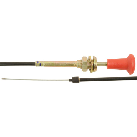 The Sparex Engine Stop Cable (Sparex Part No. S.68393) features a red rubber handle, a metal threaded section in the middle, and a thin wire extending from one end. The overall cable length is 5100mm.