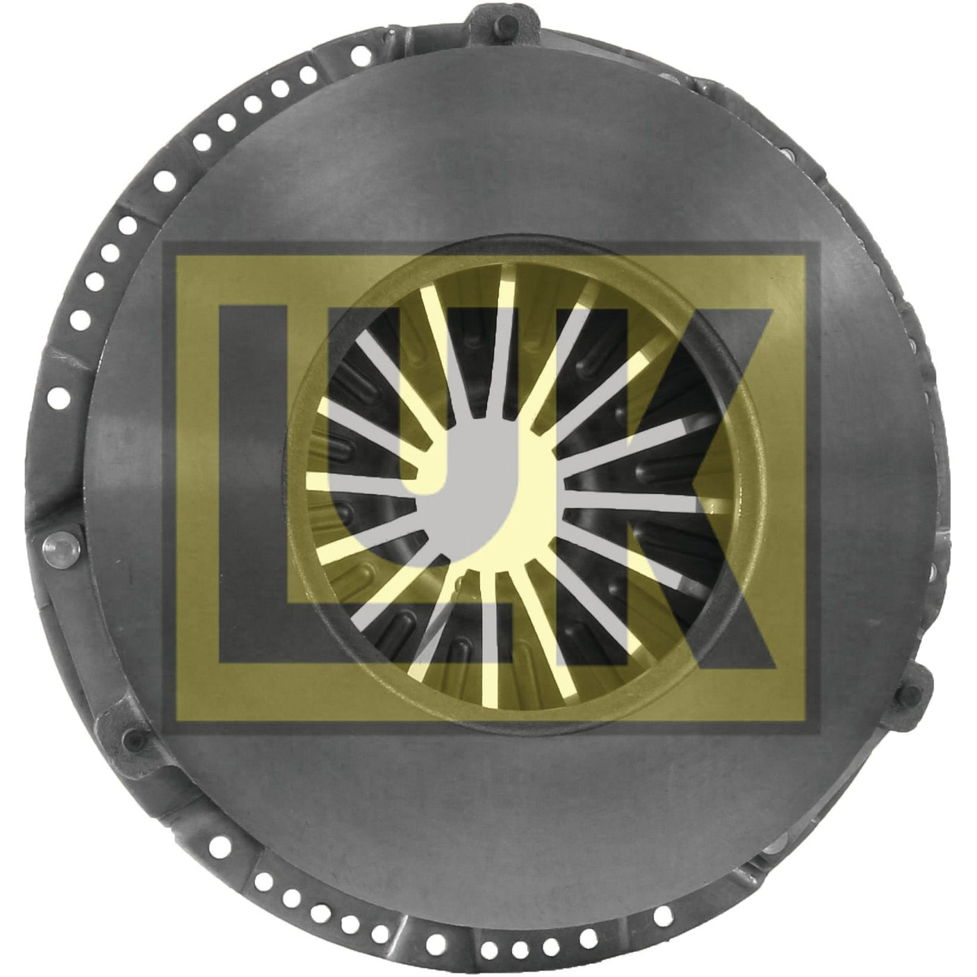 The Clutch Cover Assembly - S.68442 from Sparex features a circular single cover with a 350mm diameter. The image is overlaid with the LK logo watermark.