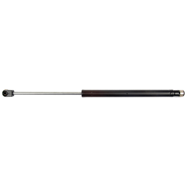 The Sparex Gas Strut, Total length: 420mm - S.68539, features a linear gas piston with one end extended. It has a black cylindrical body paired with a metal rod and provides 200N of pressure along with a 165mm ram stroke for optimal performance.