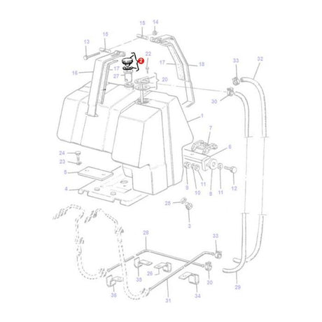 Massey Ferguson - Fuel Cap - 3307650M91 - Farming Parts