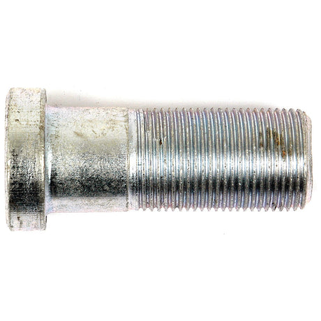 Close-up view of the Sparex Wheel Stud M22 x 1.5 x 68mm (Metric) Grip Ø: 22.5mm - S.68701 with a hexagonal head and threaded shank, showing some minor wear and discoloration.