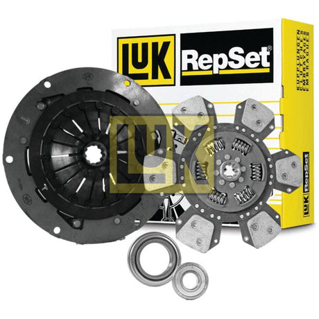 A Sparex Clutch Kit with Bearings (S.68833) featuring a pressure plate, clutch disc, and release bearings displayed in front of its branded packaging boasts a Cover Size of 310mm and includes a Single Cover with an LUK Captive Disc.