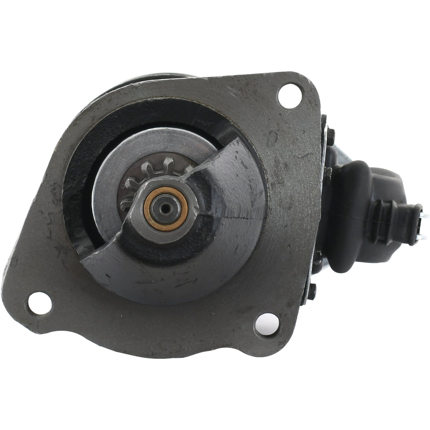 A close-up of the Starter Motor - 12V, 2.2Kw (Sparex) with visible gears and mounting holes, ideal for Ford / New Holland and Massey Ferguson applications.