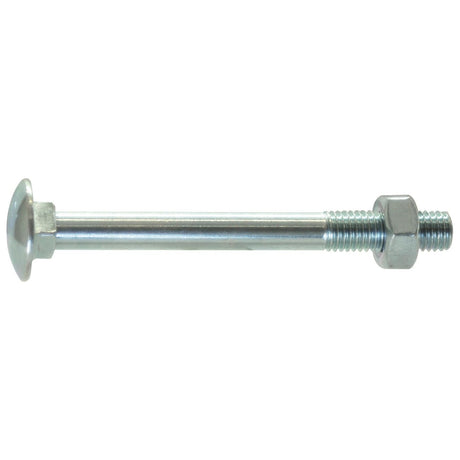 A Sparex Metric Carriage Bolt and Nut, M8x30mm (DIN 603/555) with a flat, rounded head and a threaded shaft, identified by Sparex Part No. S.6899.