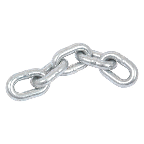 A short, silver check chain with five interconnected links, perfect for your Massey Ferguson machinery – Check Chain - Links: 5 - Hole Ø10x50mm | Sparex Part No. S.68 by Sparex.