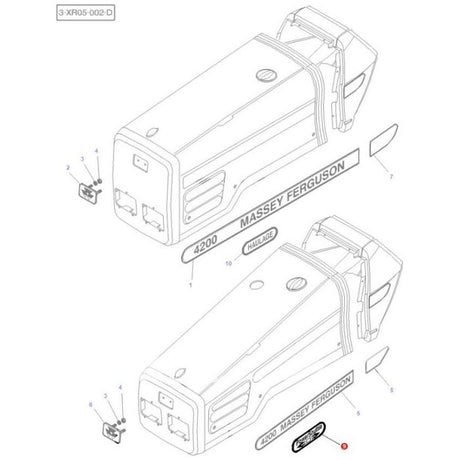 Massey Ferguson - Powershuttle Decal - 3818550M1 - Farming Parts