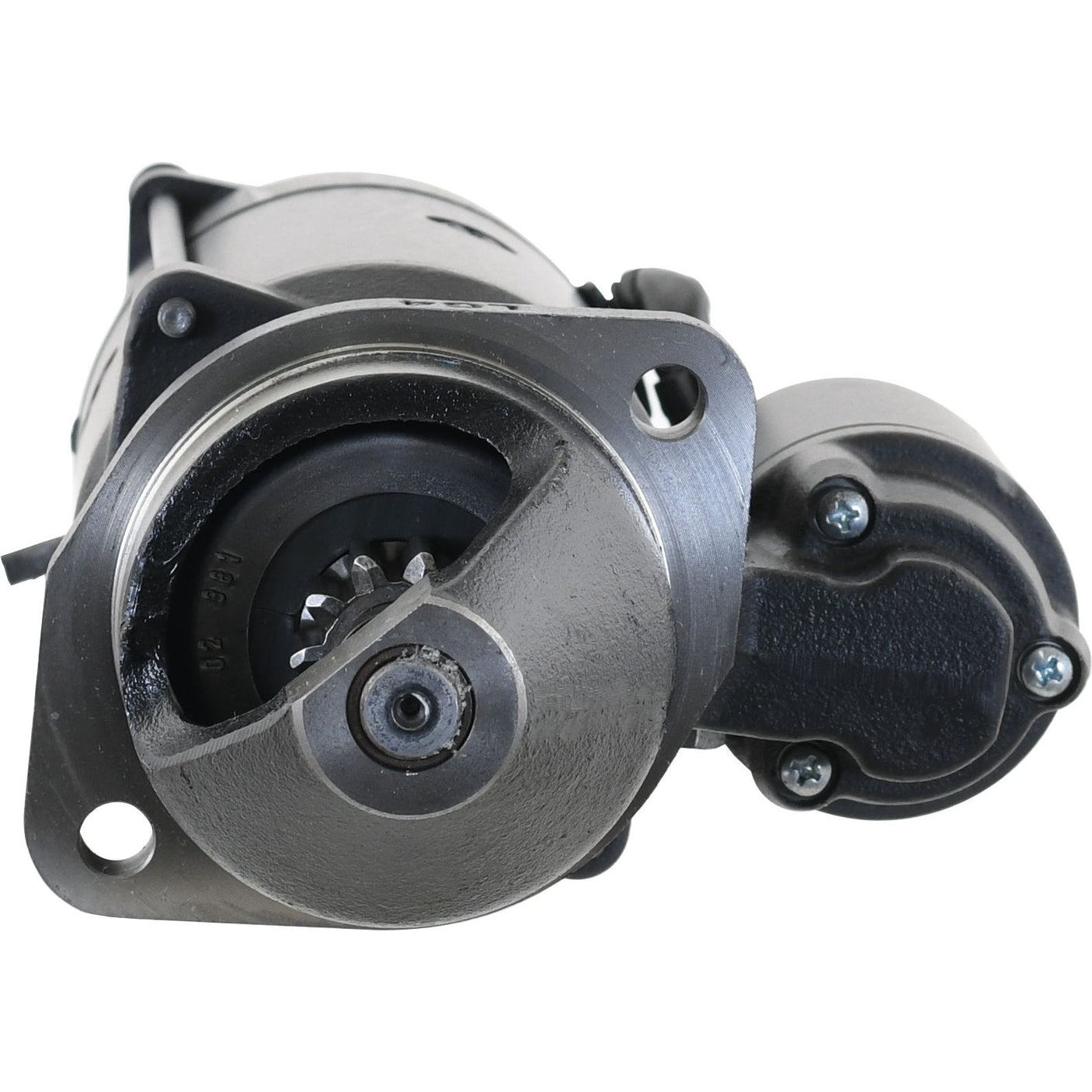 Close-up view of the Starter Motor - 12V, 3.4Kw, Gear Reduced (Mahle) with visible gears and bolts, featuring Sparex Part No. S.69145 from the renowned brand Sparex.