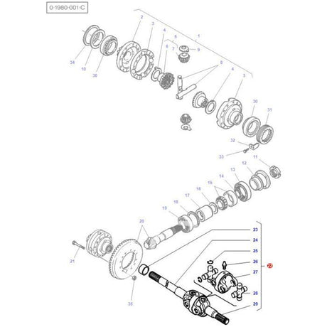 Massey Ferguson - Universal Joint - 3429990M91 - Farming Parts