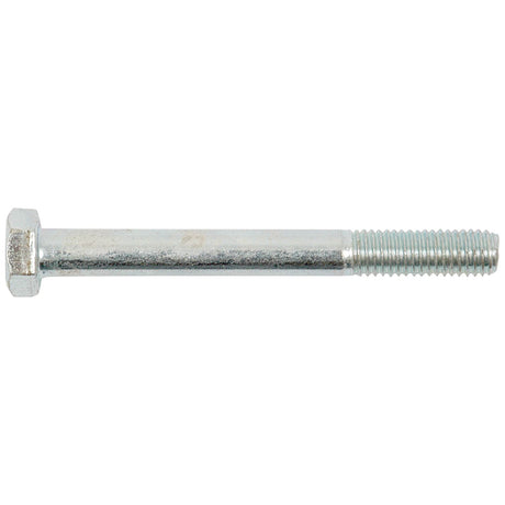 A metallic hex bolt with a threaded end and a hexagonal head, identified as the Metric Bolt M8x75mm (DIN 931) under Sparex Part No. S.6927, is shown against a plain white background.