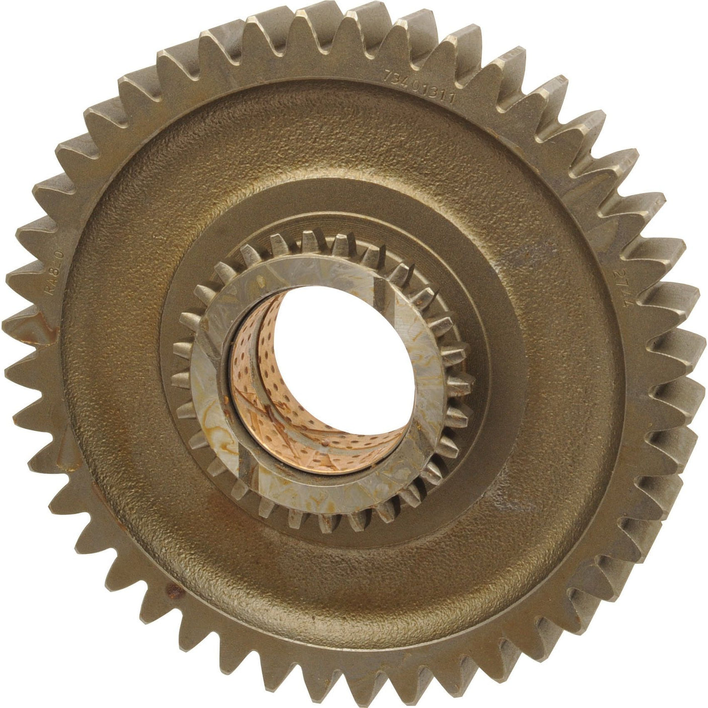 A metal transmission gear (Sparex Part No.S.69287) from the brand Sparex, featuring numerous teeth and a central hole, perfect for mechanical applications, including tractor parts from brands like Ford New Holland.