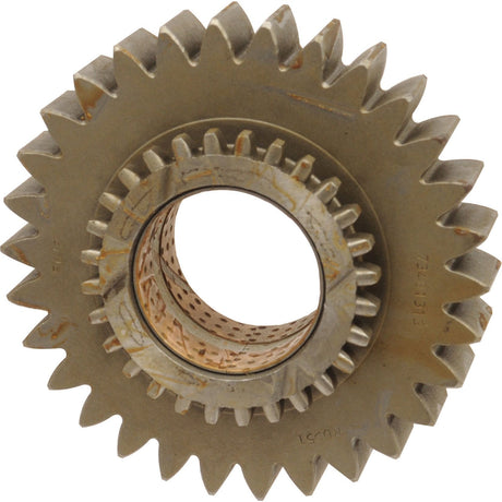 The Sparex Transmission Gear (Part No. S.69288) features interlocking teeth and a cylindrical center with a slightly worn appearance. This durable and precise component is ideal for Ford New Holland machinery, ensuring reliable performance in demanding tasks as part of the Sparex TS series.