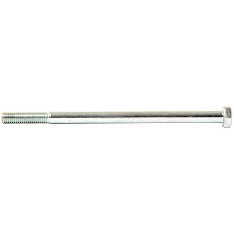 A close-up of a Metric Bolt M8x140mm (DIN 931) with a threaded end, zinc-plated metal hex bolt from Sparex, Part No. S.6934.