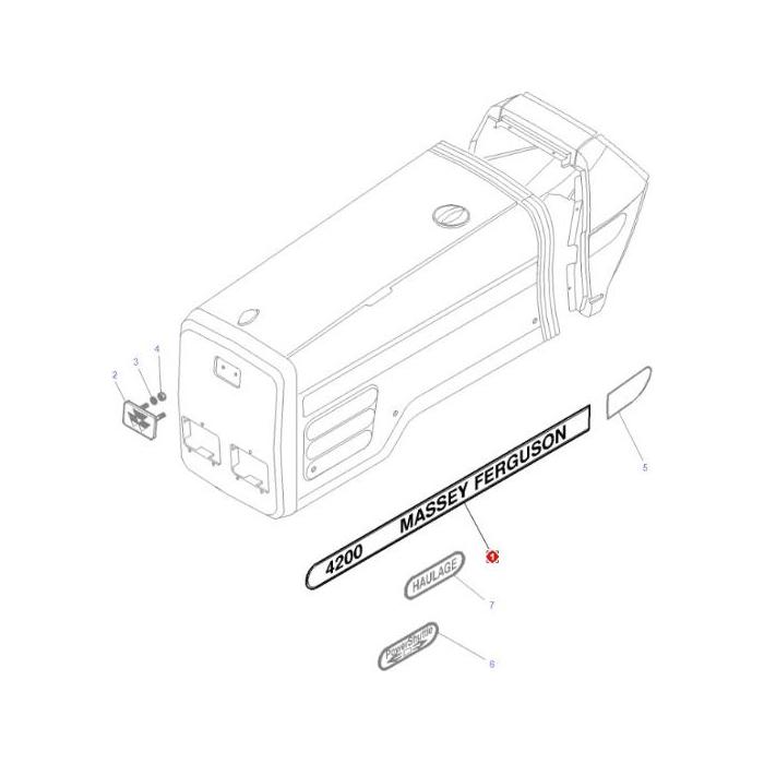 Massey Ferguson - R/H 4270 Decal - 3807913M1 - Farming Parts