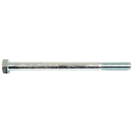 A Metric Bolt M12x160mm (DIN 931) with a partially threaded shank, shown horizontally against a white background, illustrating the sturdy craftsmanship of standard Sparex bolts in a zinc-plated finish.