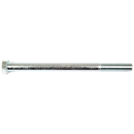 A Sparex zinc-plated M16x220mm metric bolt (DIN 931), with a hexagonal head and a threaded end, photographed against a white background. Product Name: Metric Bolt M16x220mm | Sparex Part No. S.6994.